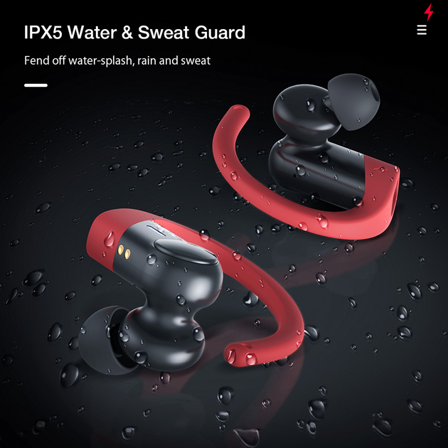 BlitzWolf® AIRAUX AIRAUXUM12: vezeték nélküli fülhallgató sportoláshoz (IPX5)