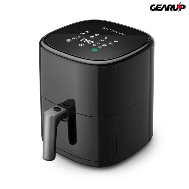 Kép 1/5 - BlitzHome ® BW-AF2: intelligens olaj nélküli forró levegős fritőz digitális kijelzővel, 5l kapacitás, 1500W - APP vezérléssel