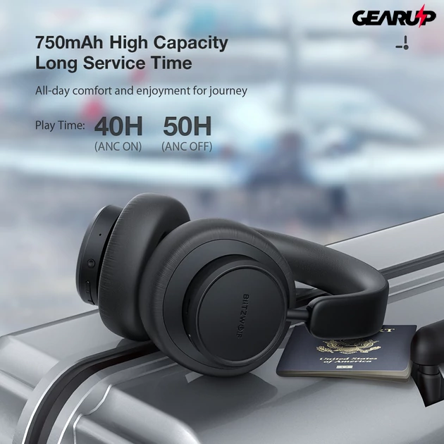 Kép 2/5 - BlitzWolf® BW-ANC5: Bluetooth 5.0 TWS fejhallgató dual aktív zajszűréssel