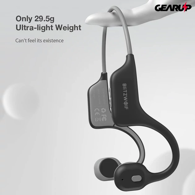 Kép 5/5 - BlitzWolf® BW-BTS6 csontrezgéses ultra könnyű flexibilis fülhallgató