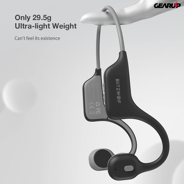 BlitzWolf® BW-BTS6 csontrezgéses ultra könnyű flexibilis fülhallgató