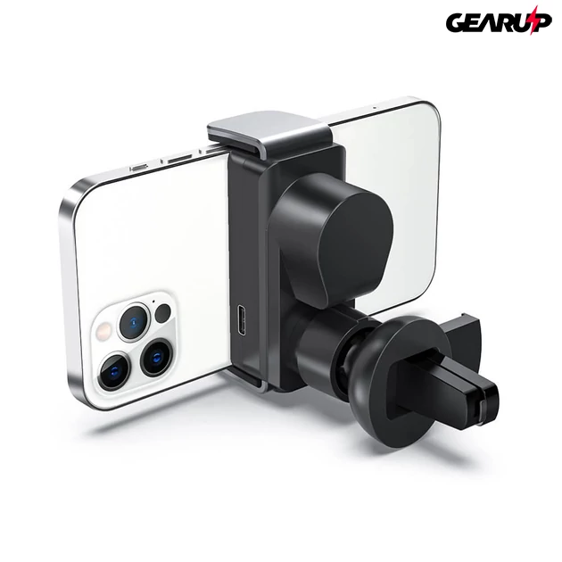 Kép 5/5 - BlitzWolf® BW-CF2 elektromos autós telefontartó iPhone készülékkel