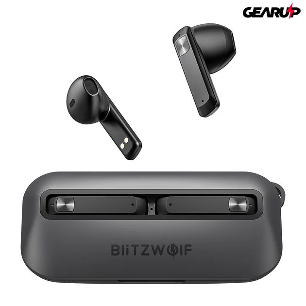 Kép 1/5 - BlitzWolf® BW-FPE1: teljesen vezeték nélküli ultravékony ENC fülhallgató töltődobozzal