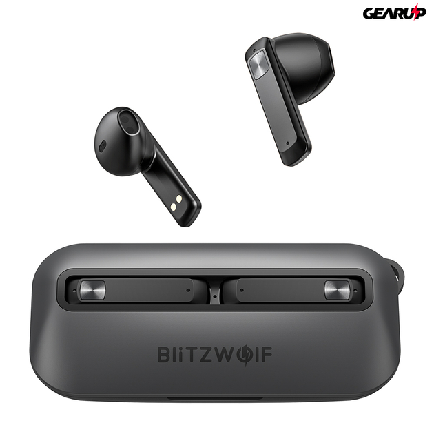 BlitzWolf® BW-FPE1: teljesen vezeték nélküli ultravékony ENC fülhallgató töltődobozzal