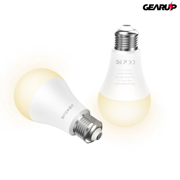 Kép 2/10 - BlitzWolf® BW-LT21: Okos led izzó E27, 900LM, 10W, 2700-6500k, App vezérléssel