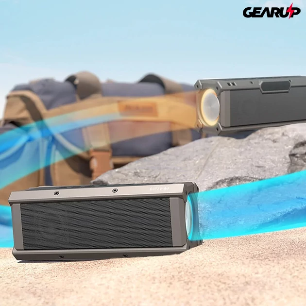 Kép 6/8 - BlitzWolf® BW-WA3: 5000mAh vezeték nélküli Bluetooth hangszóró beépített mélynyomóval (100W)
