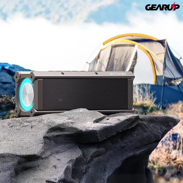 Kép 3/8 - BlitzWolf BW-WA3 5000mAh vezeték nélküli Bluetooth hangszóró beépített mélynyomóval - 100W