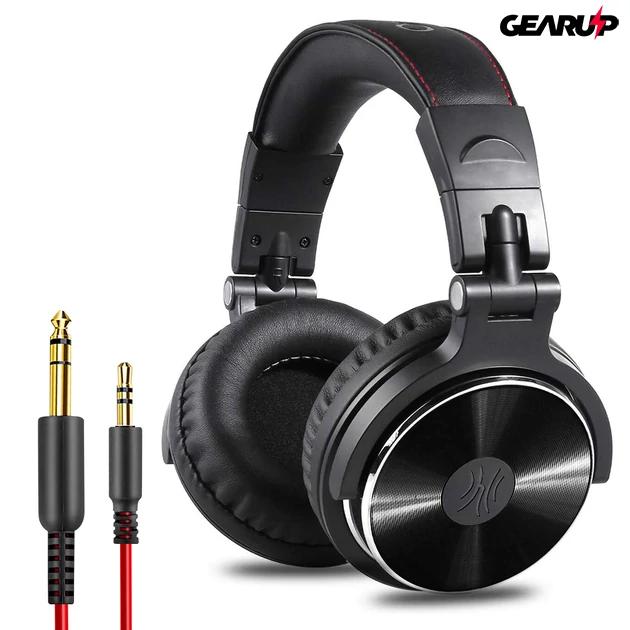 Kép 1/4 - OneOdio Pro 10 vezetékes DJ, stúdió fejhallgató (fekete)