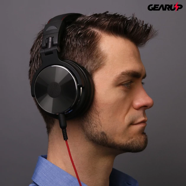 Kép 4/4 - OneOdio Pro 10 vezetékes DJ, stúdió fejhallgató (fekete)