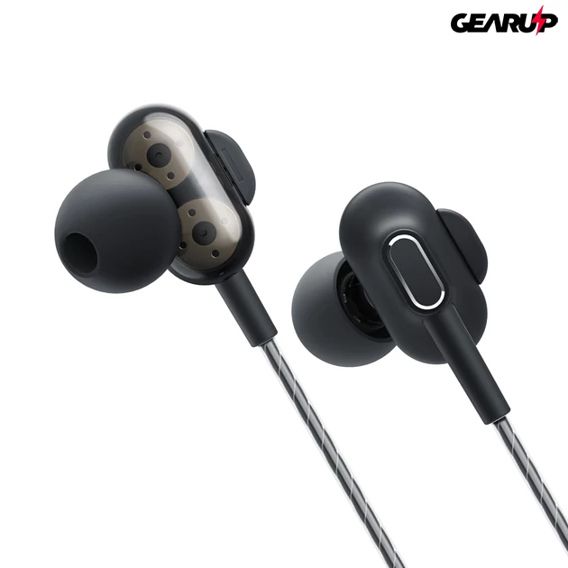 Kép 2/3 - BlitzWolf® AIRAUX AA-HE4: 3.5mm vezetékes fülhallgató mikrofonnal, meeting headset