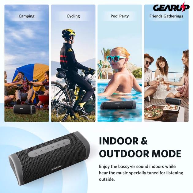 Kép 9/10 - EarFun Air Uboom L: vezeték nélküli bluetooth hordozható hangszóró - Kültéri/beltéri és videó üzemmód