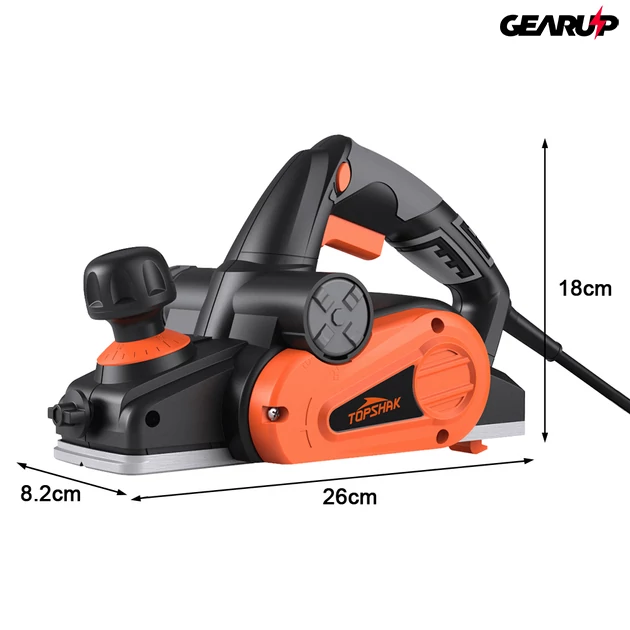 Kép 3/4 - Topshak TS-EP1: elektromos kézi gyalu, 82mm széles, 2mm vágási mélység
