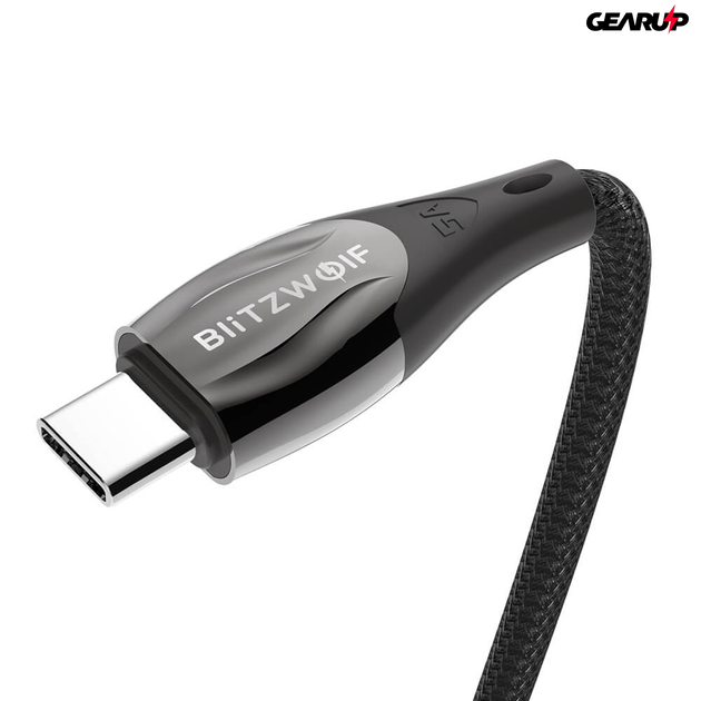 BlitzWolf® BW-FC1: Type-C - Type-C USB kábel / 100W / 5A - 1.8m