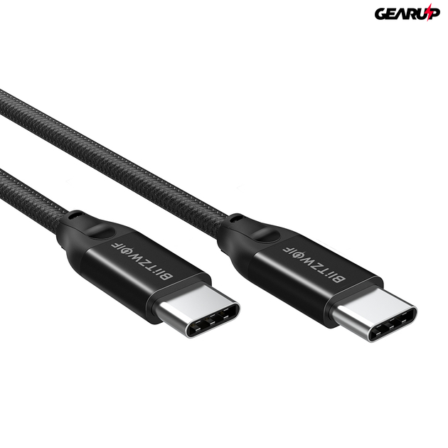 BlitzWolf® BW-HDC3: USB3.1 Gen2 Type-C - Type-C 100W-os gyorstöltésre képes kábel (1,8m) 1