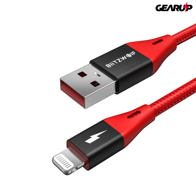 Kép 1/5 - BlitzWolf® BW-MF10 Pro: Lightning töltő- és adatkábel (1,8m) 1