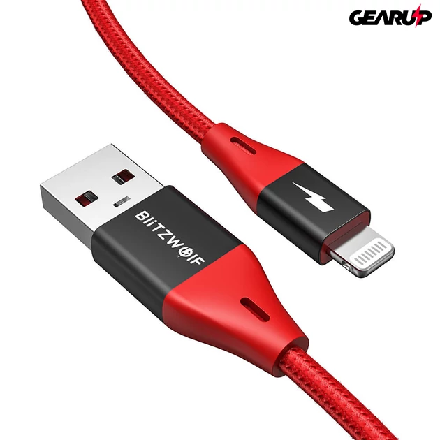 Kép 2/5 - BlitzWolf® BW-MF10 Pro: Lightning töltő- és adatkábel (1.8m)