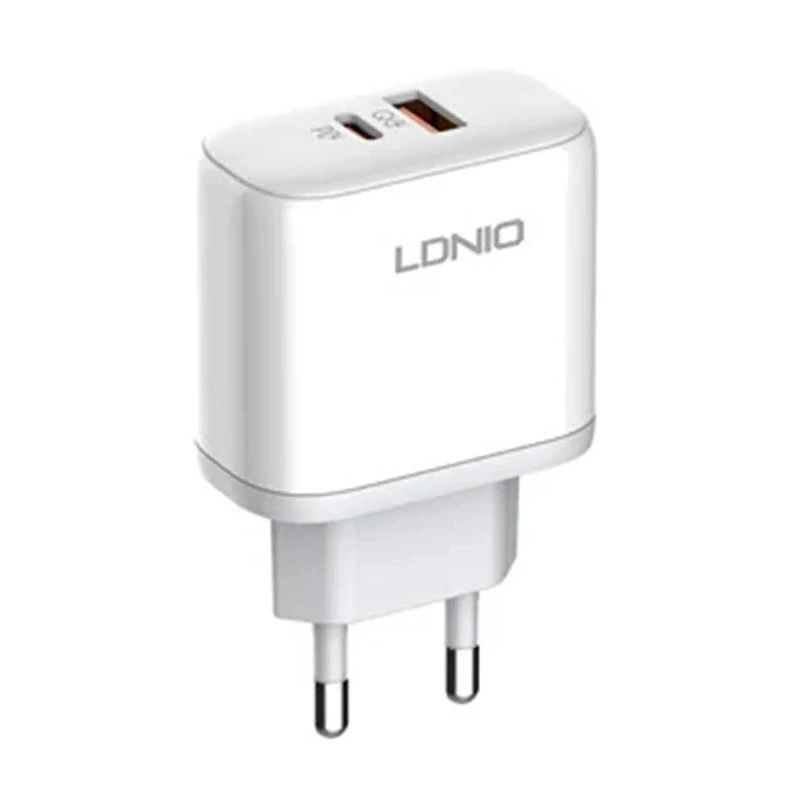 LDNIO gyorstöltő USB és USB-C kimenettel + Lightning kábellel, 45W