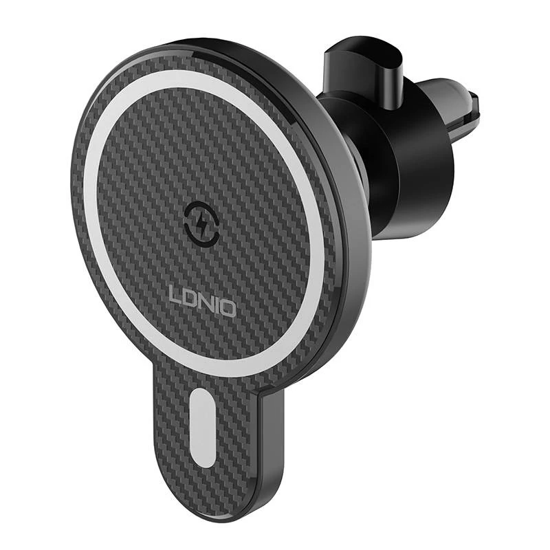 LDNIO indukciós autós vezeték nélküli telefon töltő, Qi 15W (fekete)