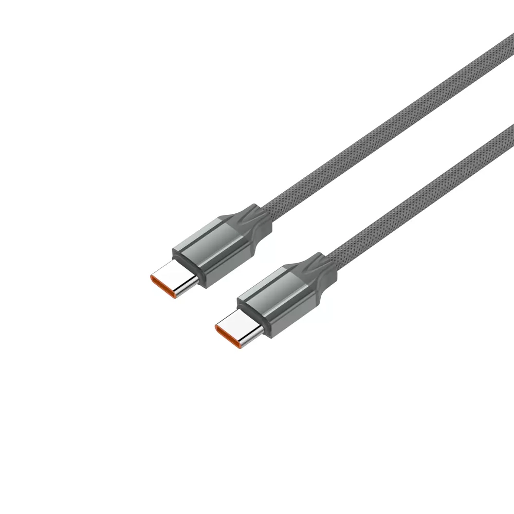 LDNIO extra erős USB-C/USB-C kábel, 100W, 1m (szürke)