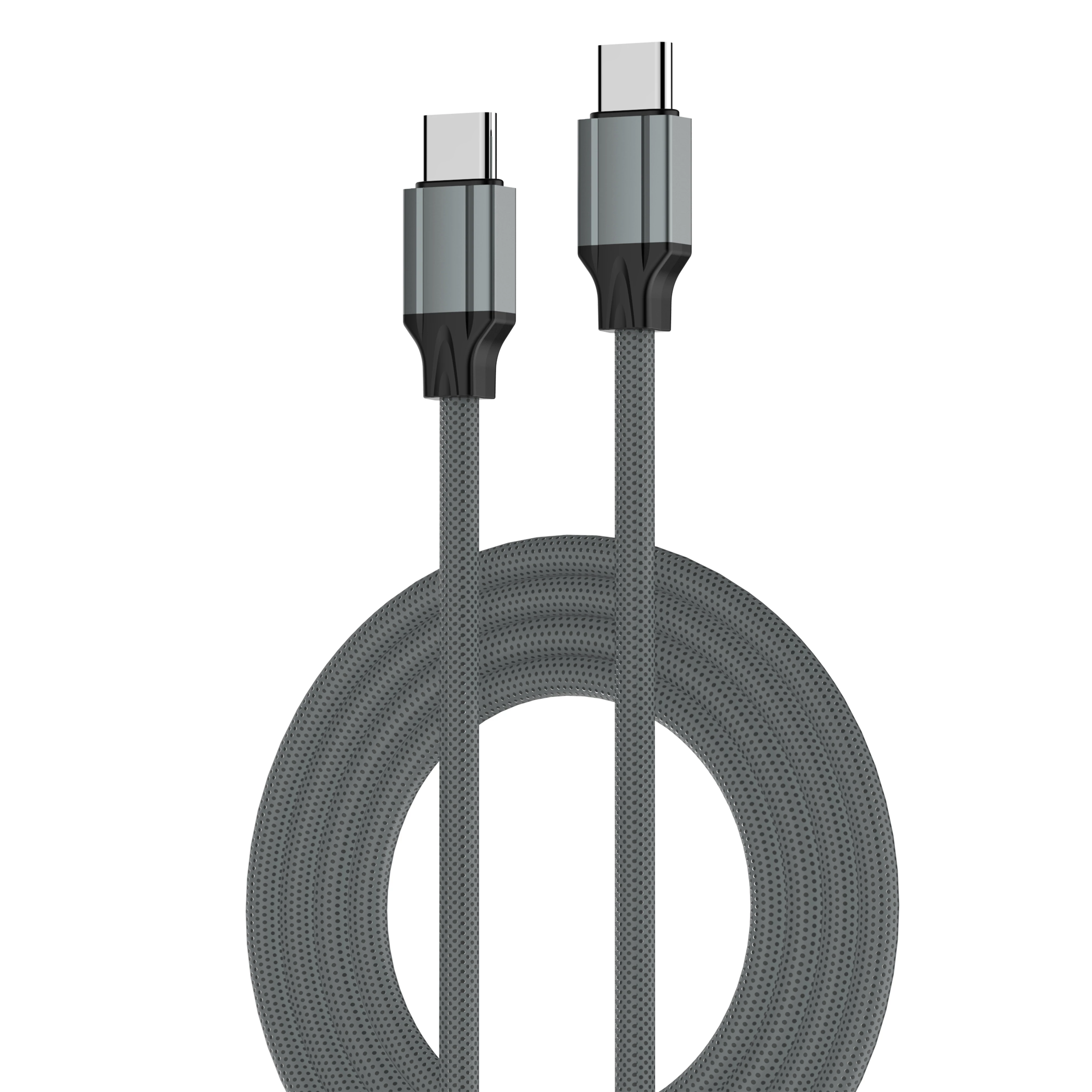 LDNIO extra erős USB-C/USB-C kábel, 65W, 2m (szürke)