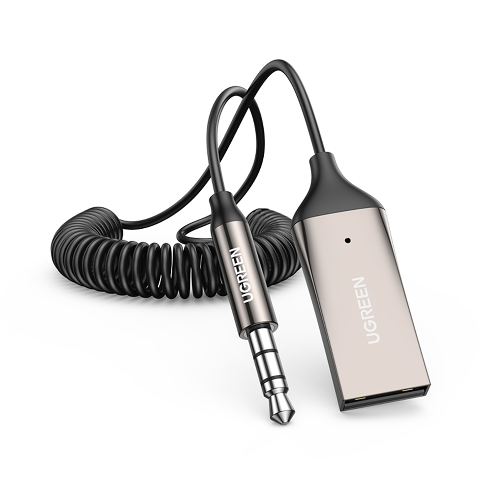 UGREEN AUX autós Bluetooth adapter, 10 m hatótáv - Fekete