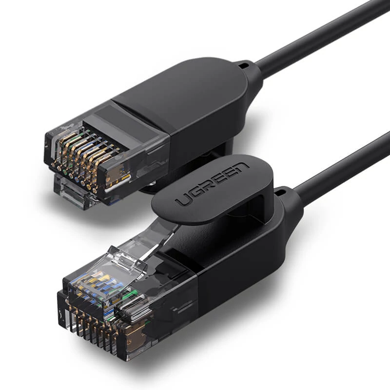 UGREEN RJ45 ultravékony hálózati kábel, Cat 6A, 1,5 m - Fekete