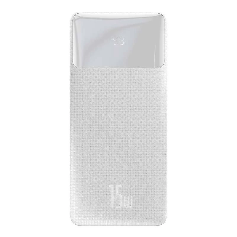 Baseus Bipow Powerbank 30000 mAh, 2xUSB, USB-C, 15W (fehér)