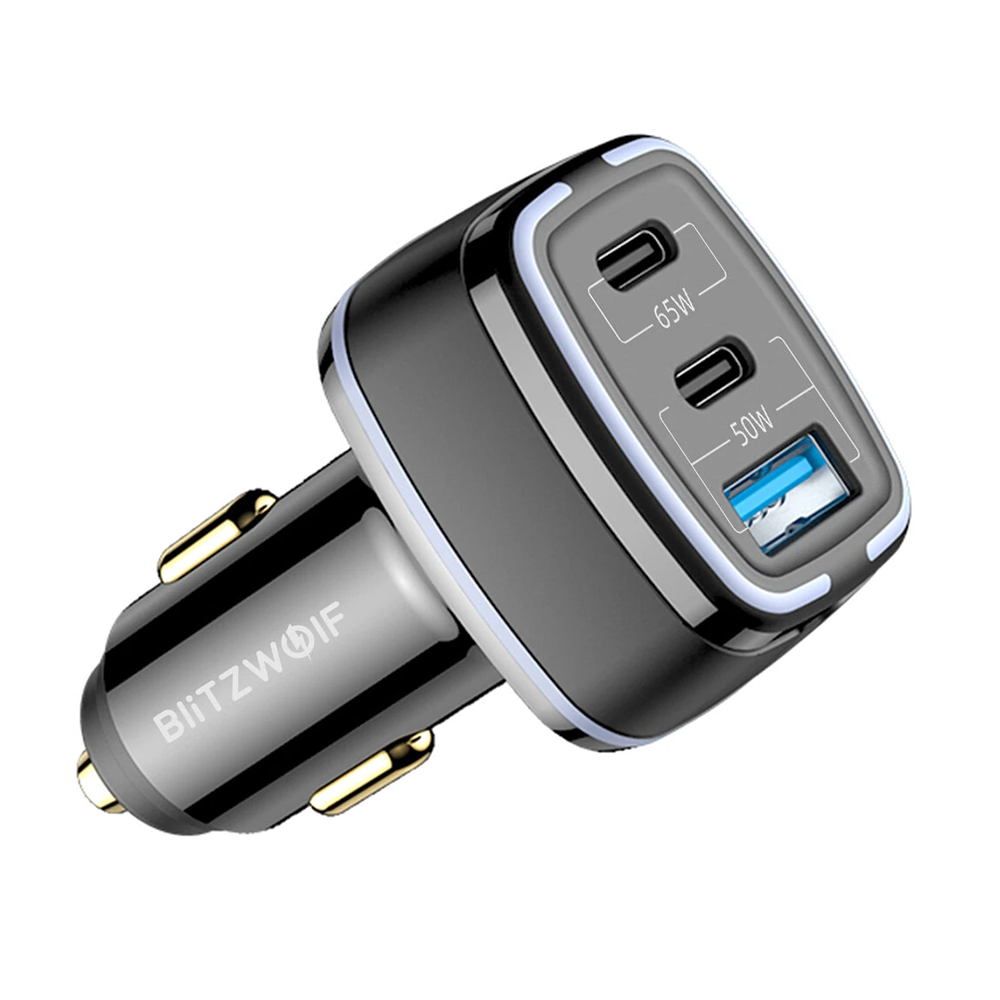 BlitzWolf BW-BC4 autós gyorstöltő 3 kimenettel - 115W