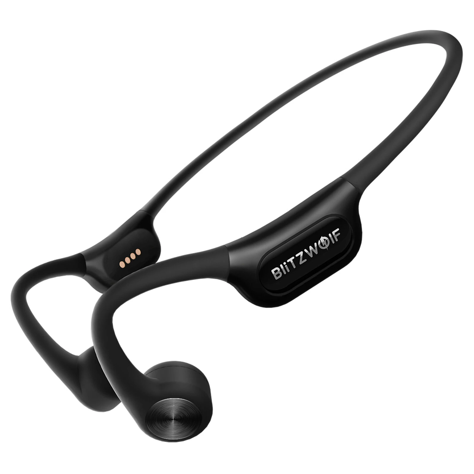 BlitzWolf BW-BTS9 csontrezgéses fülhallgató beépített 32GB memóriával, IPX8 vízállóság - fekete