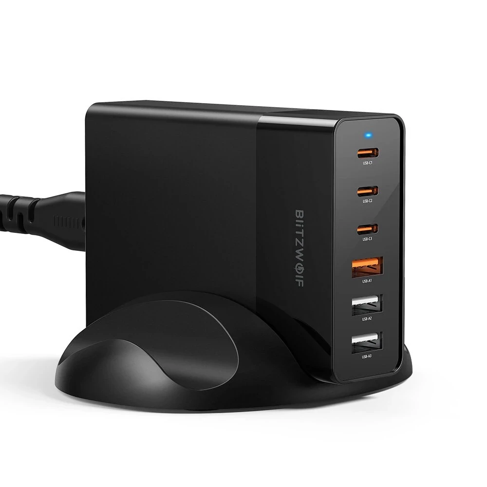 BlitzWolf BW-S25 75W teljesítményű 6 kimeneti portos töltőállomás