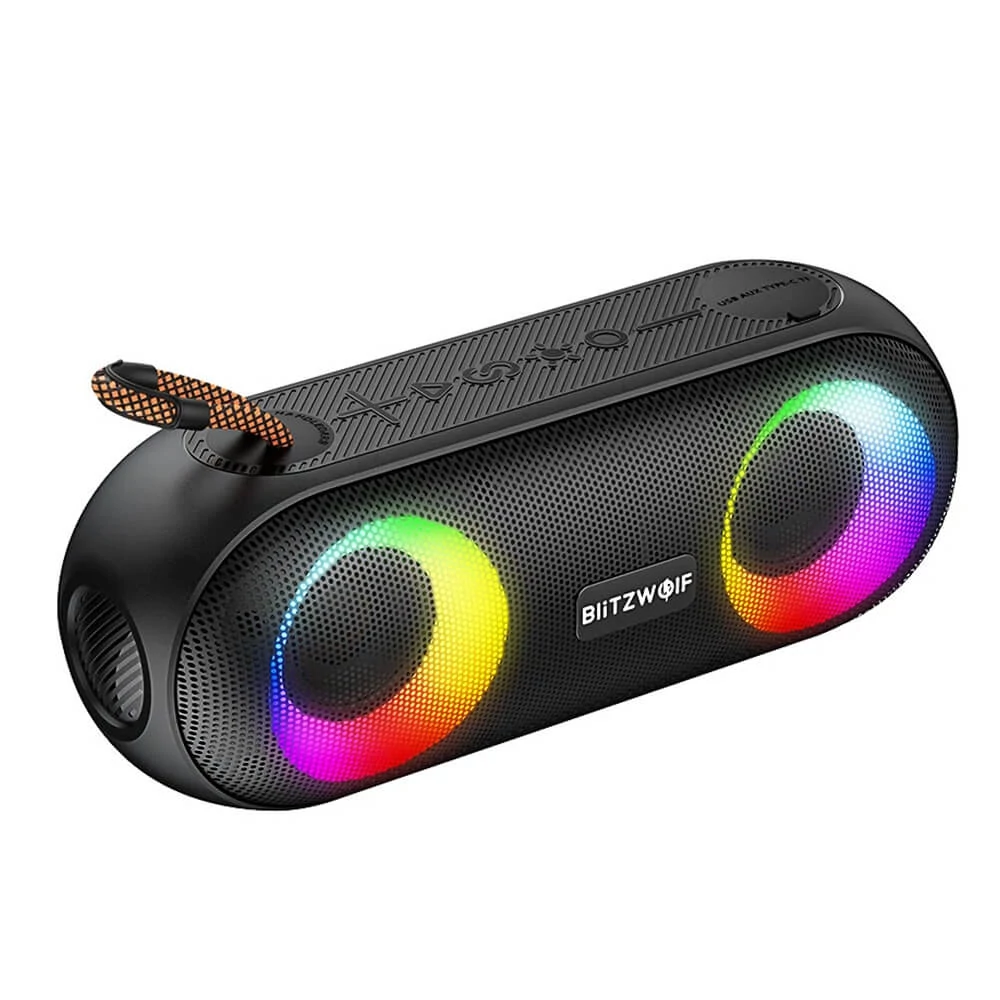 BlitzWolf BW-X11 vezeték nélküli LED-es bluetooth sztereó hangszóró, IPX6 vízállóság (20W)
