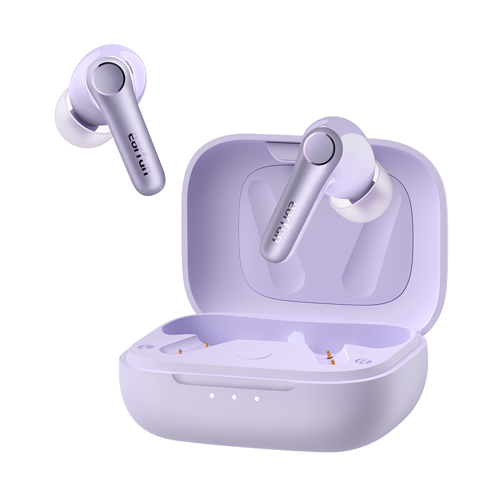 EarFun Air Pro 4 teljesen vezeték nélküli fülhallgató zajszűréssel, 6 beépített mikrofonnal, 52 órás lejátszási idővel - Lila (TW600-V)