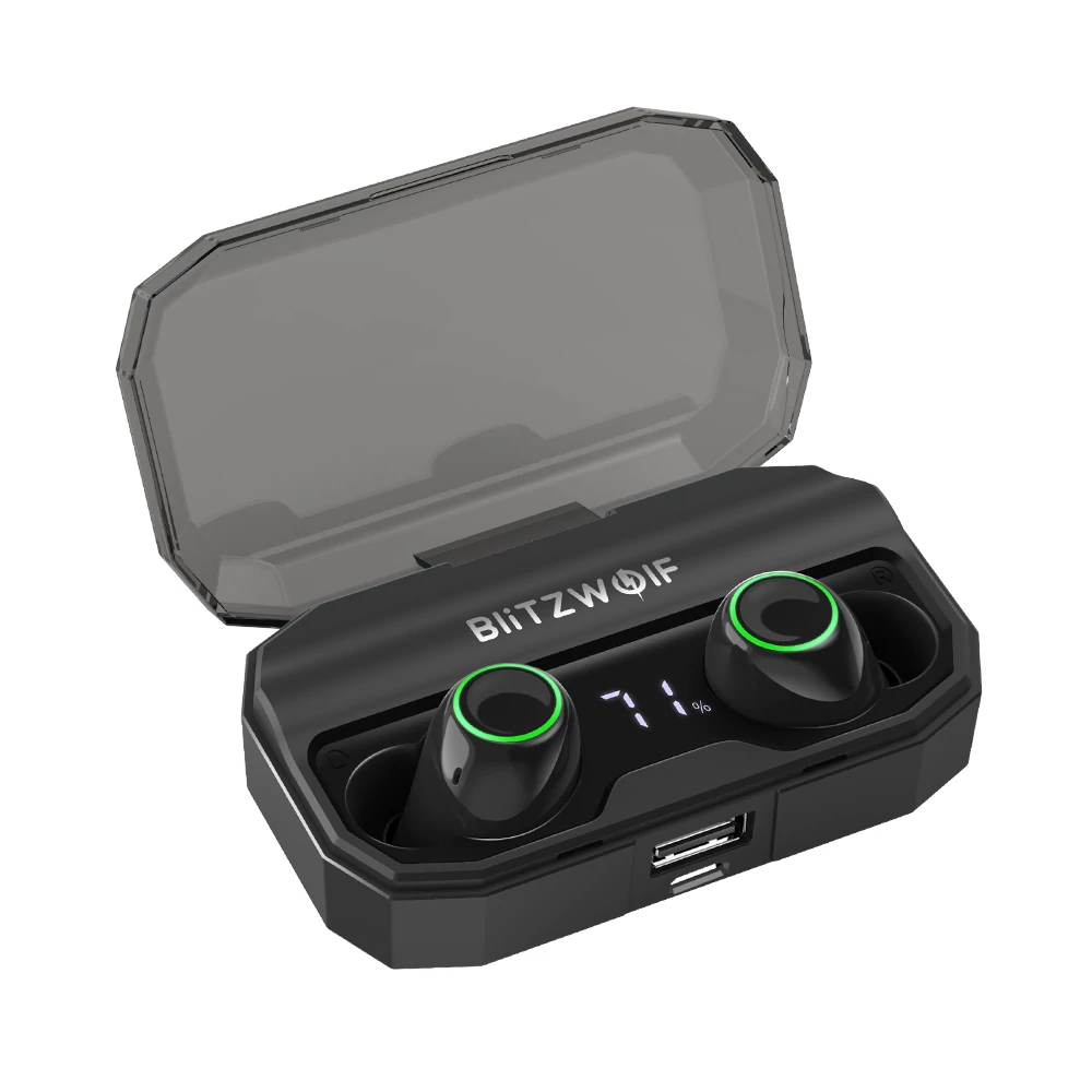 BlitzWolf BW-FYE3S vezeték nélküli prémium fülhallgató digitális kijelzővel - 2600 mAh - IPX6