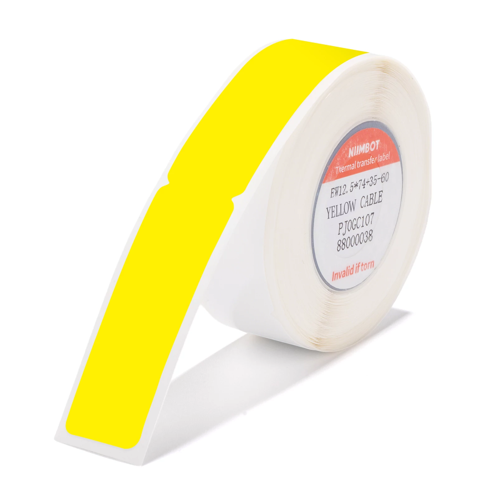 Niimbot termál címke 12.5x74+35 mm, 60 db (sárga, kábel)