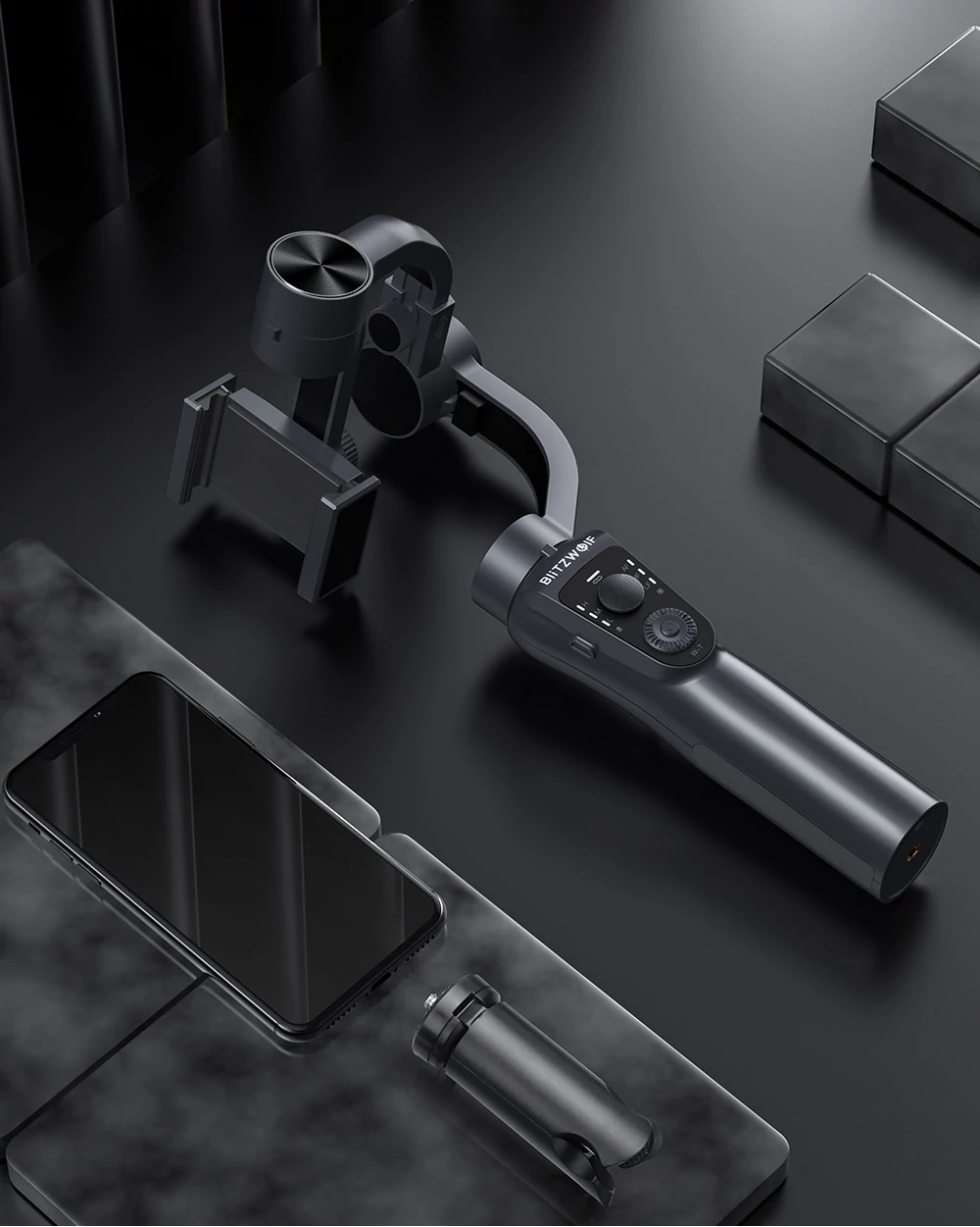 BlitzWolf BW-BS14 3 tengelyes stabilizátor gimbal mobiltelefonhoz