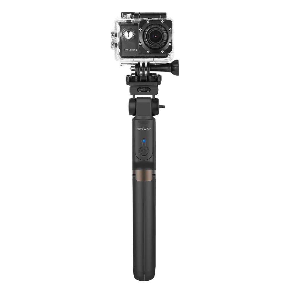 BlitzWolf BW-BS5 880mm hosszú multifunkciós selfie bot okostelefonhoz és kamerához - Fekete