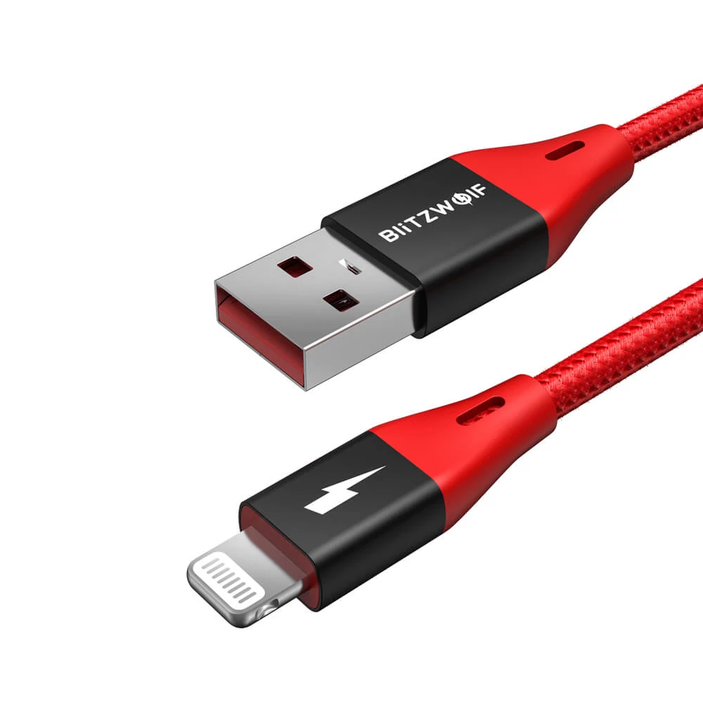 BlitzWolf BW-MF10 Pro MFi certified USB/Lightning töltő- és adatkábel, 1,8m